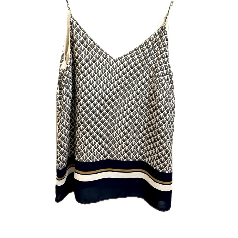 H&M Geo Print Thin Strap Cami Blouse